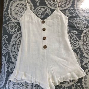 Princess Polly Adair Playsuit Romper White